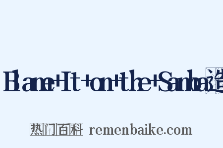 Blame+It+on+the+Samba造句是什么意思的图片